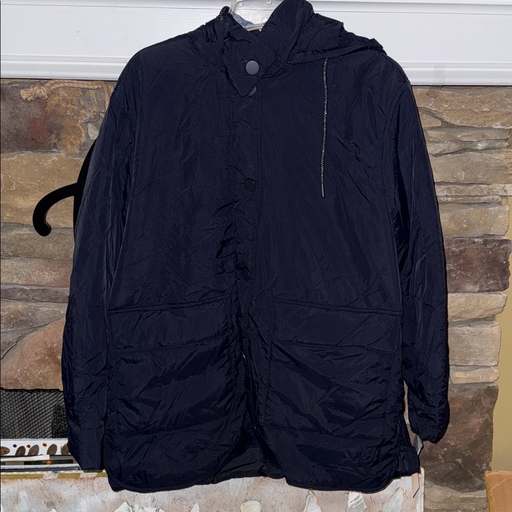 Bernardo women’s navy Blue Hooded Puffer Jacket M